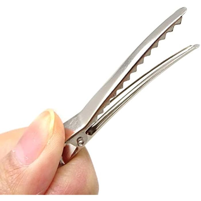 HOMEKNOBS Alligator Hair Clips for DIY Accessories Hair Bow 20pcs 2-3/10 inch Accessory Steel Alligator Clip Silver Metal (6cm) - Image 3